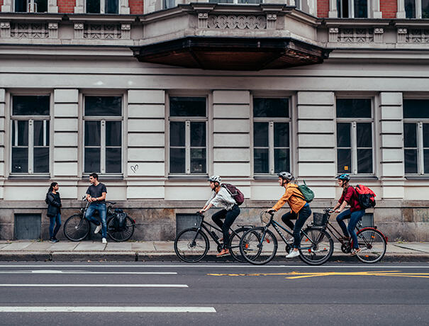 Cyclists on the move