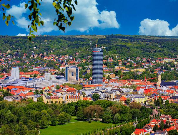 view of the city Jena, photo by Dr. Horst-Dieter Donat on Pixabay