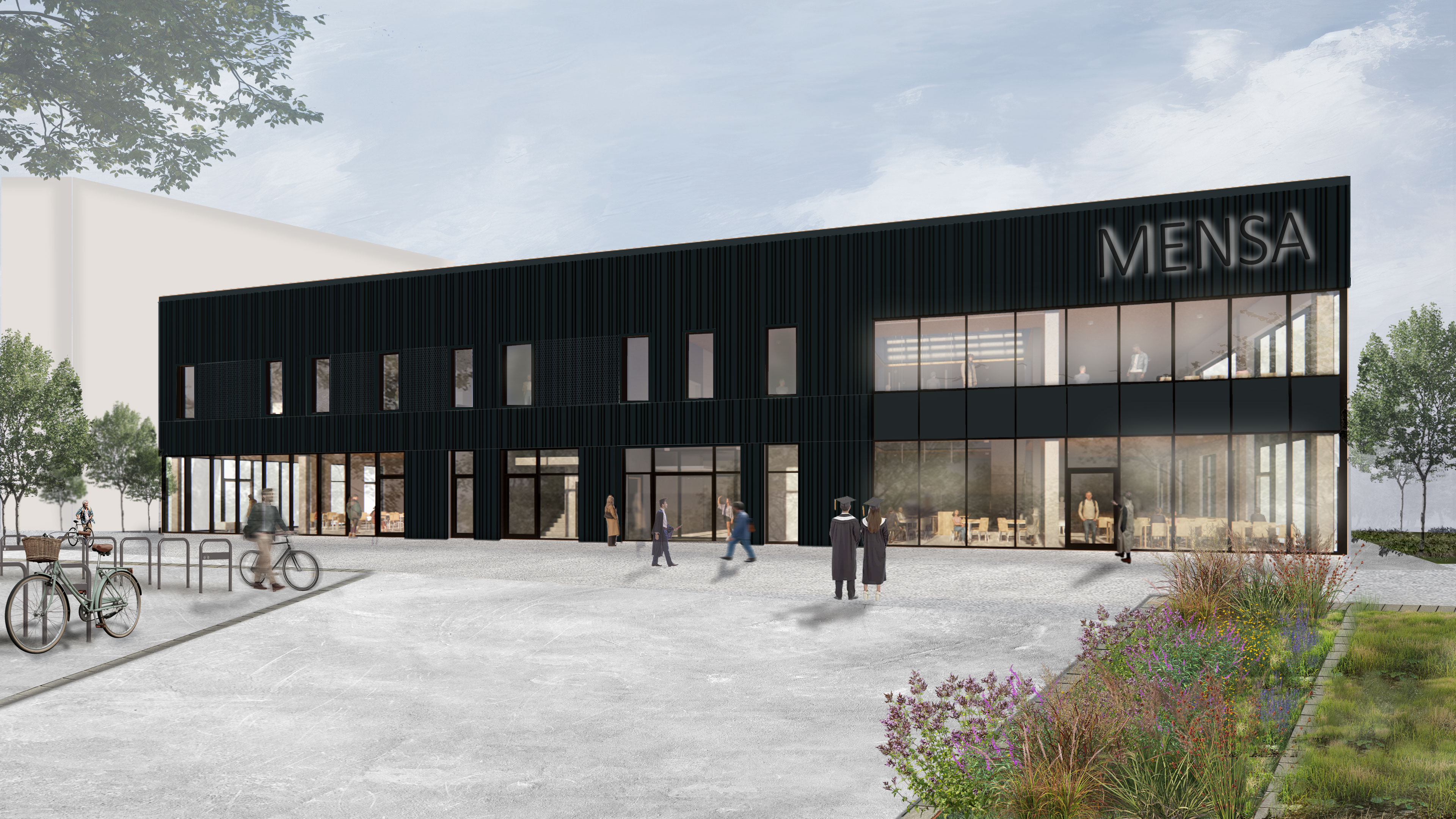 Mensaneubau in Erfurt: Visualisierung des geplanten Neubaus