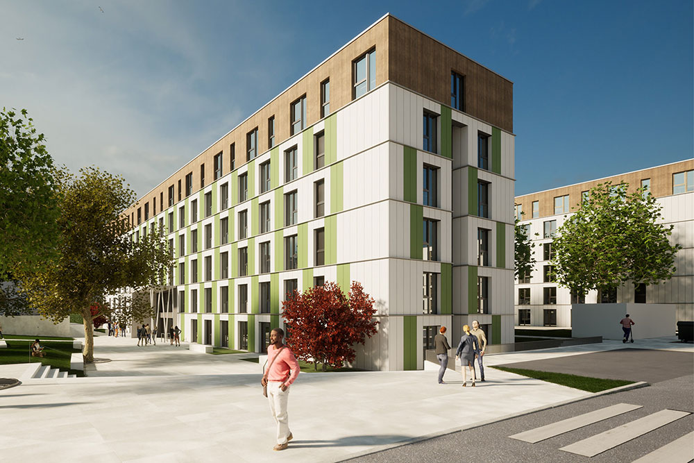 Außenansicht nach Sanierung Haus D in Ilmenau