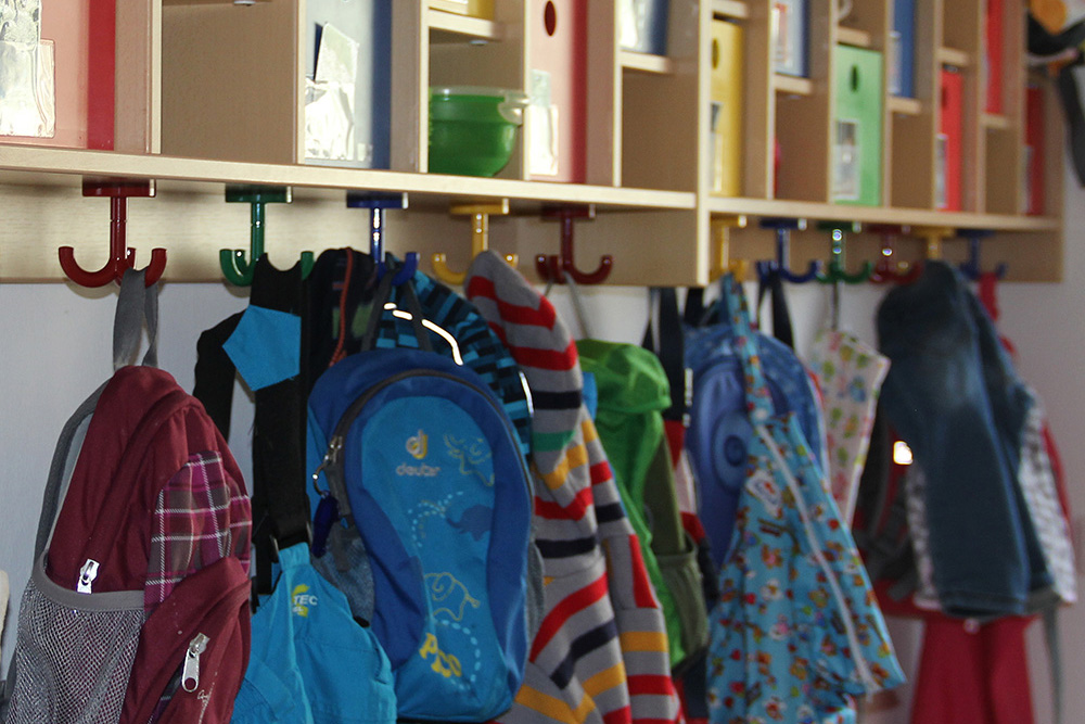 Garderobe in einer Kita