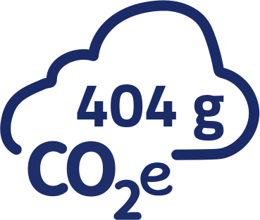 404g CO2-Äquivalent pro Portion