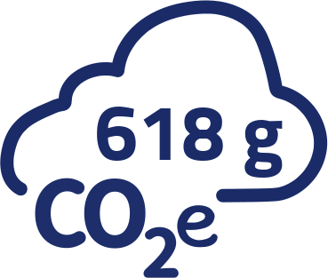 618g CO2-Äquivalent pro Portion