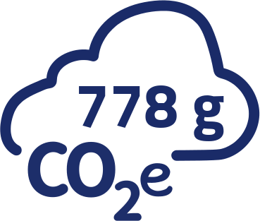 778g CO2-Äquivalent pro Portion